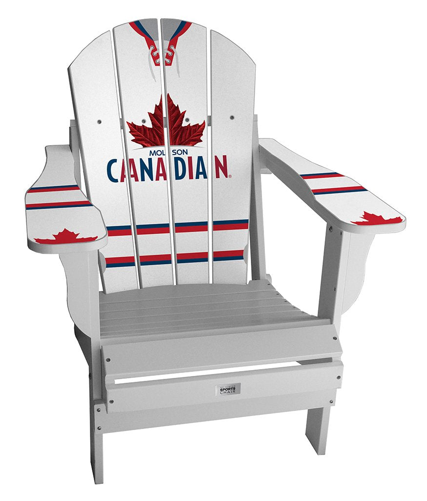 Retro Molson Canadian White Custom Sports Chair Mini
